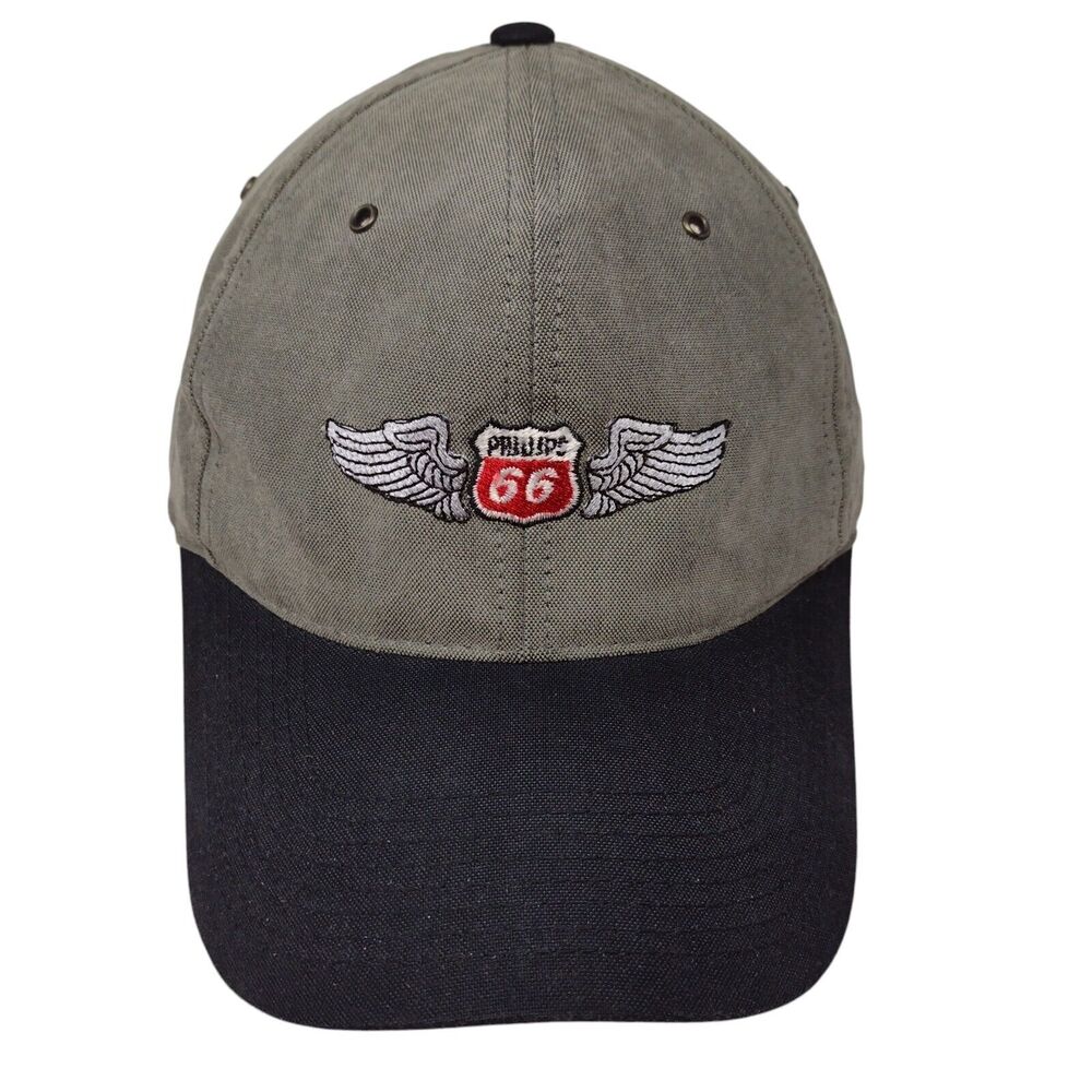 Phillips 66 Slideback Hat Gray OSFA Adjustable Colorblock Ventholes OC